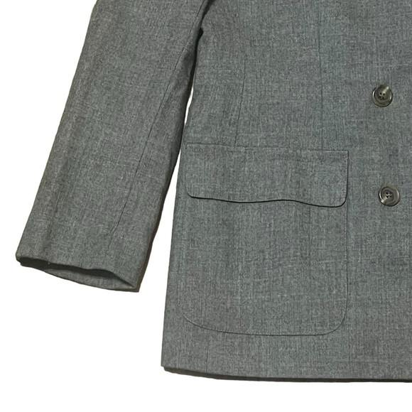 Lauren Ralph Lauren vintage gray 100% wool double breasted blazer Made in USA - Picture 6 of 9